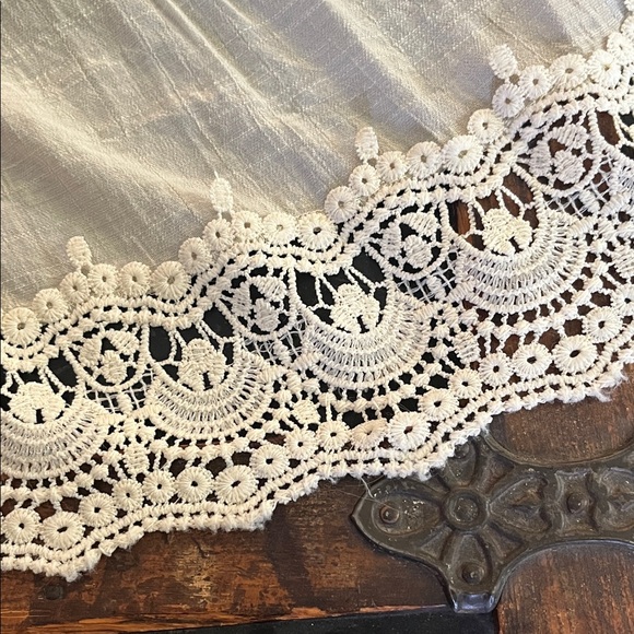 Vintage Cream Cotton Lace Maxi Skirt - Picture 2 of 8